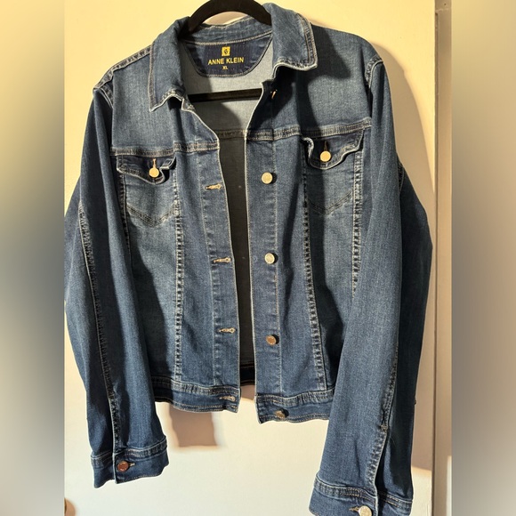XL Leo Denim Jean Jacket Anne Klein - Picture 4 of 16